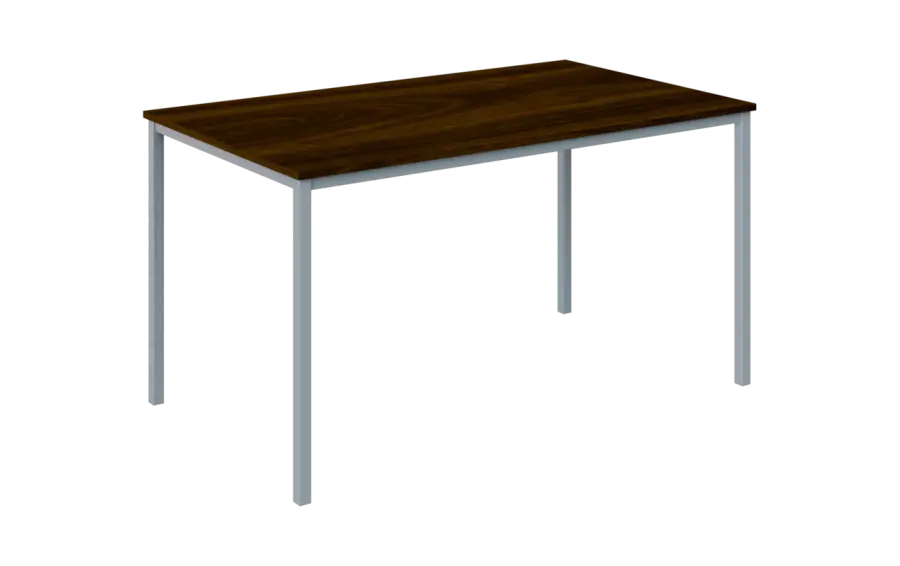 JPT 140 Jídelní stůl 1394 x 800 mm, deska ořech královský / podnož stříbrná